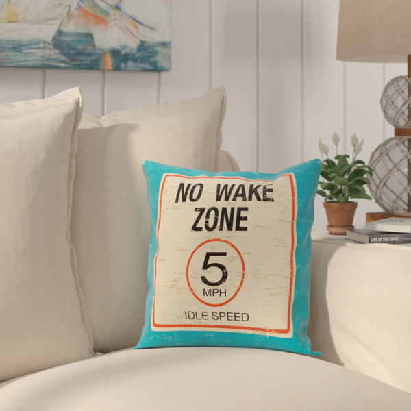 No wake shop zone pillow